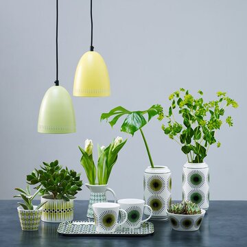 Superliving Lulu mukit ja kulhot Anna-purkki Olivia-kermakko Dynamo-riippuvalaisin