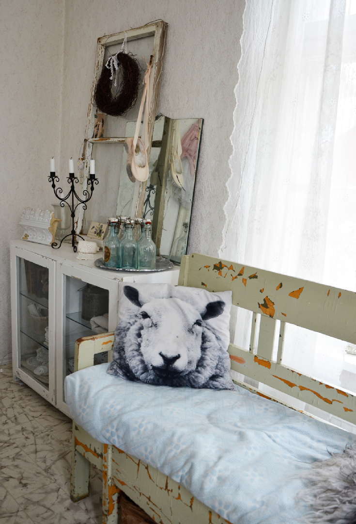 lammastyyny, maalaisromanttinen, sohva