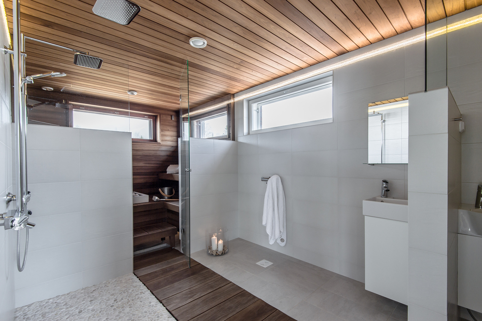 Tyylikäs kylpyhuone ja sauna  Ideat & vinkit