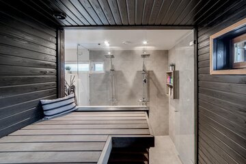 moderni sauna ja pesuhuone