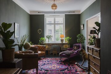 klassinen sisustus olohuoneessa