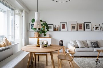 skandinaavinen sisustus olohuoneessa
