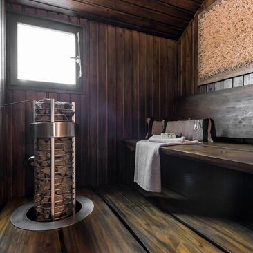 tummasävyinen sauna